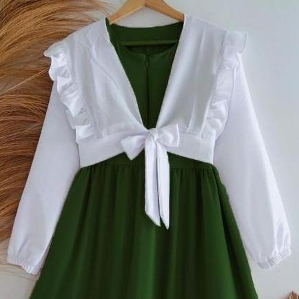 NEW GAMIS ANAK WANITA REMAJA TANGGUNG TERBARU SHAKILA DRESS SET 2IN1 SETELAN MUSLIM WANITA TERBARU O