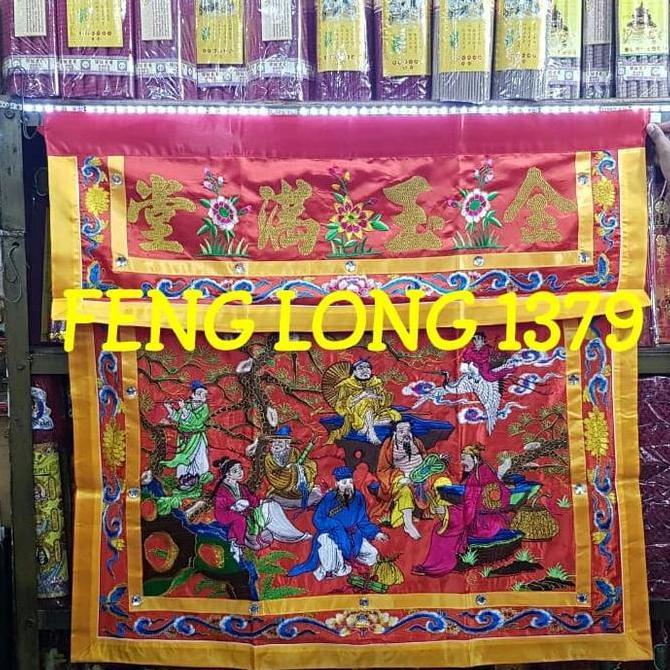Tokwie Premium 8 Dewa Jin Yu Man Tang Bordir Halus Uk.3R