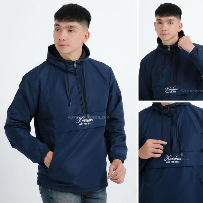 Jaket pria distro Bandung hoodie dua sisi bolak balik keren grosir pakaian keren jaket cowok jaket p