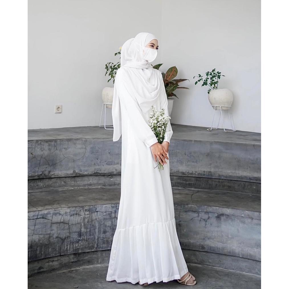 OFFICIAL ELMIZA - SURI DRESS BAHAN PREMIUM WOLLYCREPE DRESS MUSLIM WANITA TERBARU UMROH KONDANGAN LE