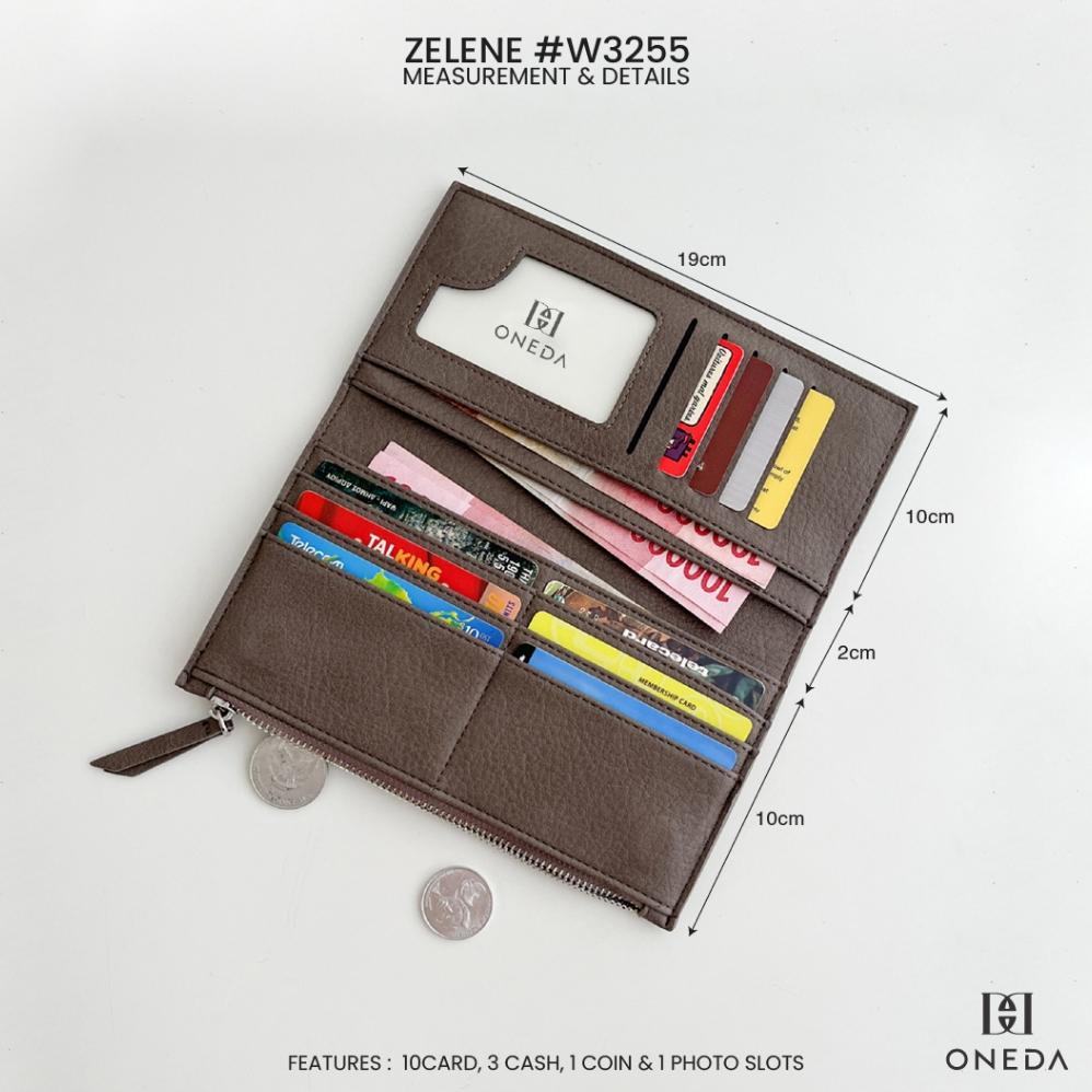 terbaru oneda zelene dompet lipat panjang cash coin hp wanita