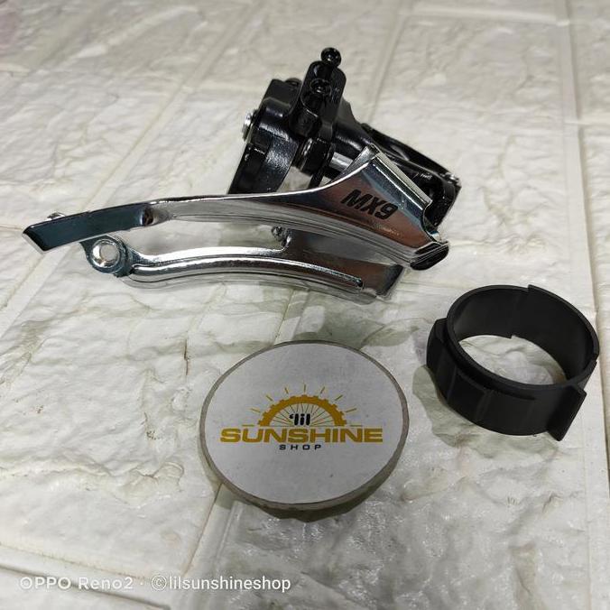 FD Front Derailleur 3 Speed SENSAH MX9 Low Clamp 31.8 - 34.9mm Crank 42T Dual Pull Tarikan Atas Bawa