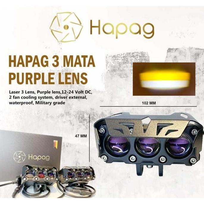 TERMURAH - HAPAG Mini Laser 3 Mata 35 Watt - SEPASANG