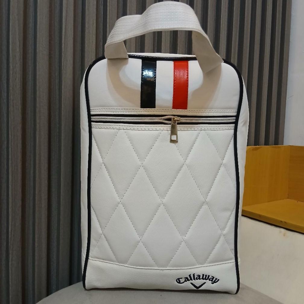 Tas Sepatu Golf Callaway Sintetis Hitam/Putih original