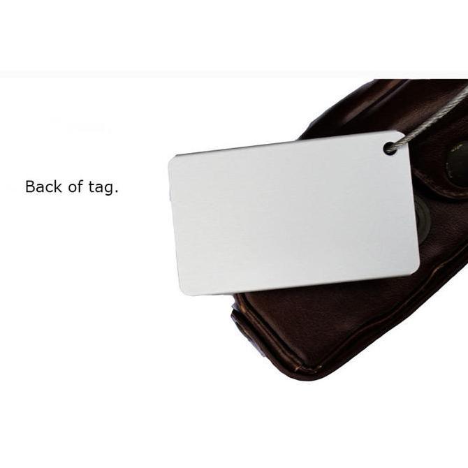 Name Tag ID Tempat Kartu Nama Tas Koper Aluminium - Tag Belakang untuk Tas dan Koper