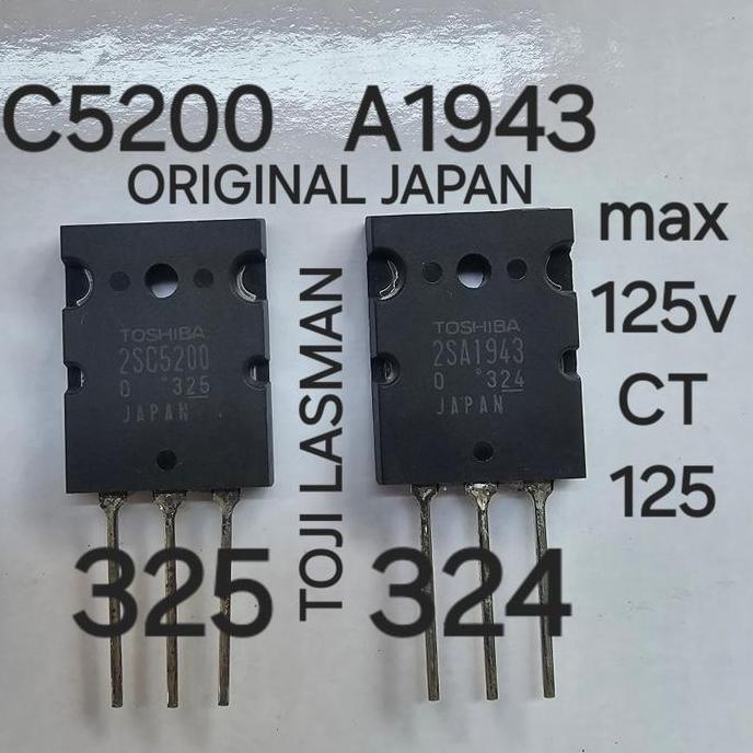 C5200 A1943 LOT 313 308 100% ORIGINAL JAPAN JEPANG 2SC C 5200  ORI TL999