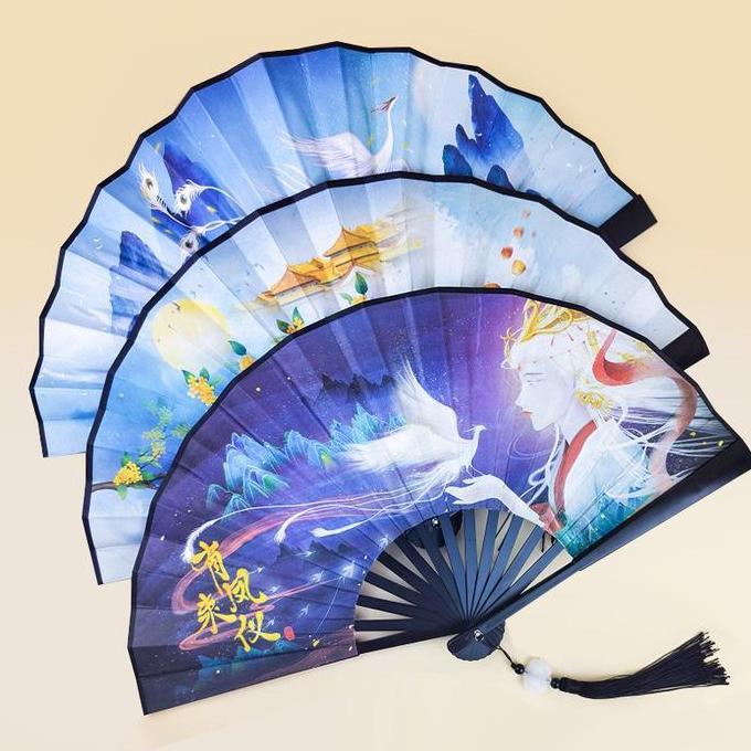 Kipas Lipat Cina/Kipas Lipat Gaya Kuno Cina/Kipas Lipat Sutra Cina/Kipas Lipat Sutra Gaya Kuno Cina