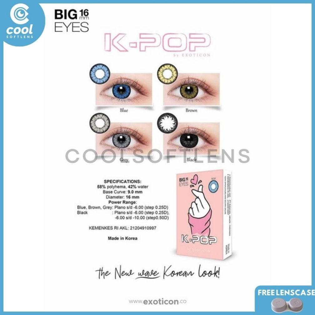 diskon softlens x2 kpop 16 mm normal & minus (-0,50 s/d -6,00) by x2 exoticon / soflen kpop / kpop b