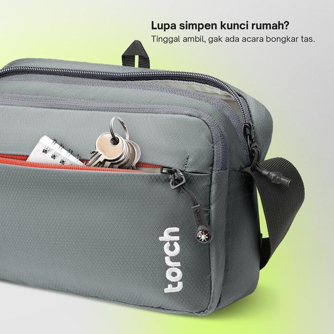 Torch Tas Selempang Bahu Pria Wanita - Travel Pouch Sling Bag Kashiba