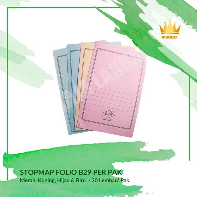 B 29 Stofmap Stopmap Map Kertas Warna Campur 20 Lembar - PAK