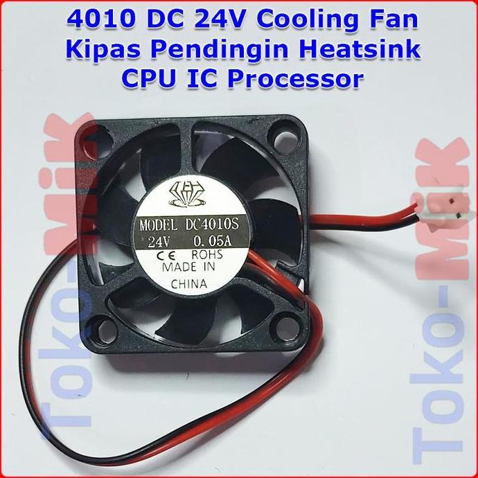 4010 40X40X10 Mm 24V Dc Ni Cooling Fan Kipas Pendingin Heatsink Cpu