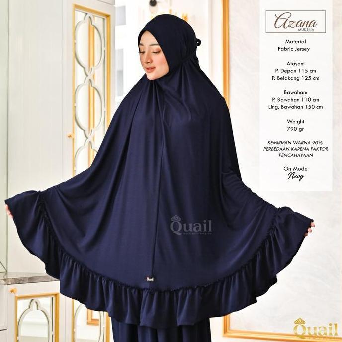 MUKENA AZANA Quail Hijab Bahan Jersey Ori Murah