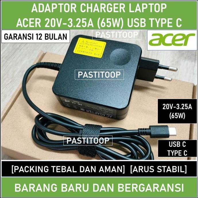 Adaptor Charger Acer Swift GO 14 AMD Ryzen 5 7530U 65W Type C Ori