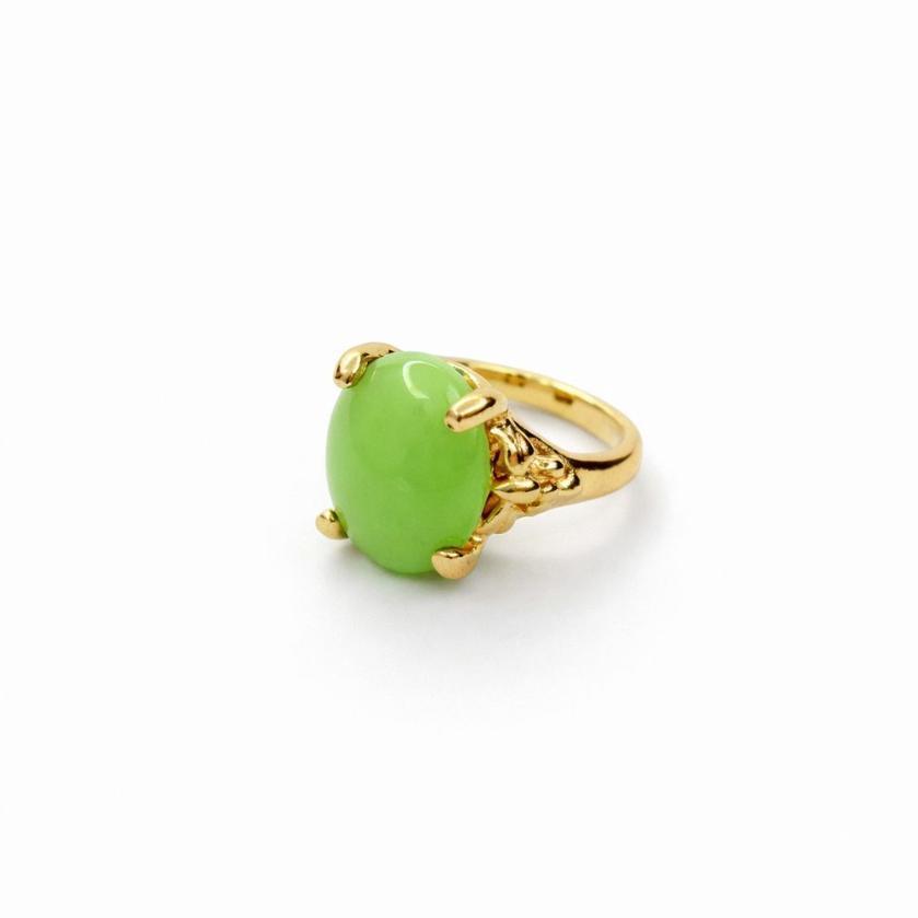 NEW ARRIVAL Ruby Jewelry Cincin Batu Warna Oval Elegan Wanita Batu Merah Hijau Hitam Pink Premium Lo