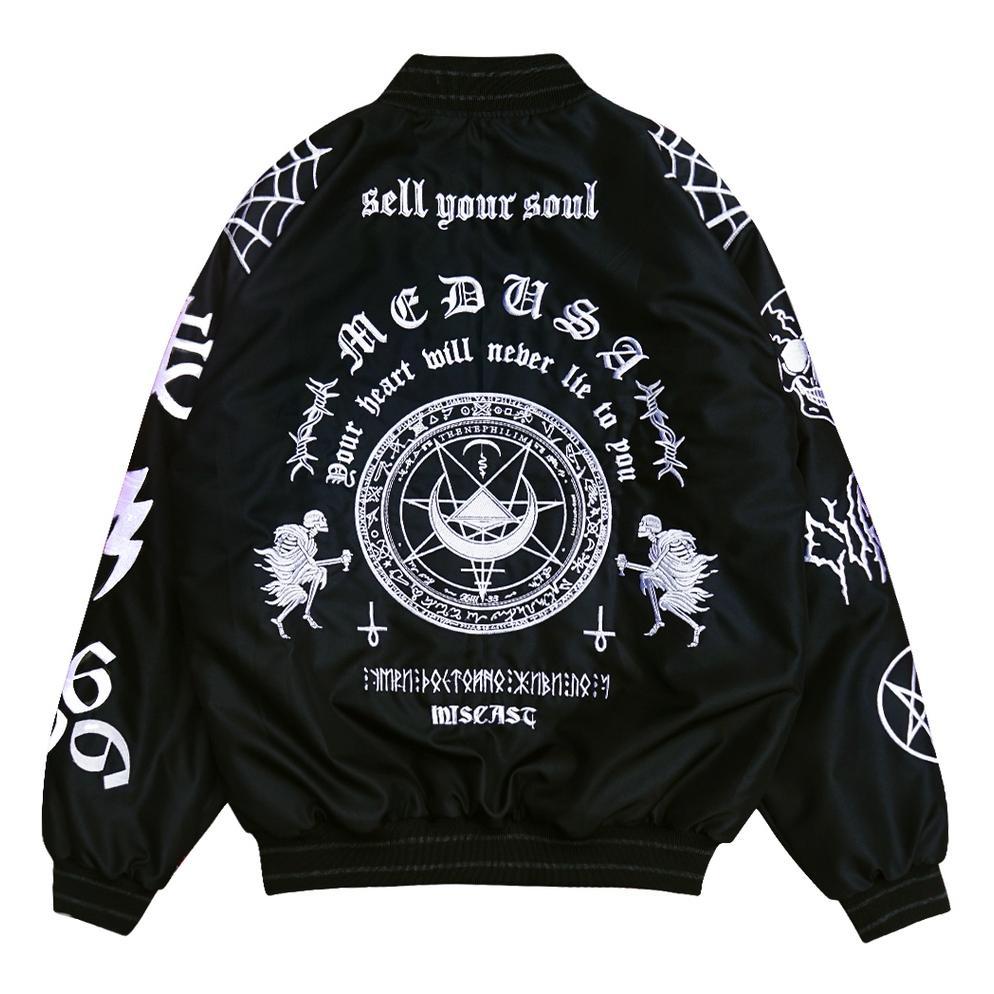 LIMITED MISCAST VARSITY JAKET VINTAGE MEDUSA HITAM