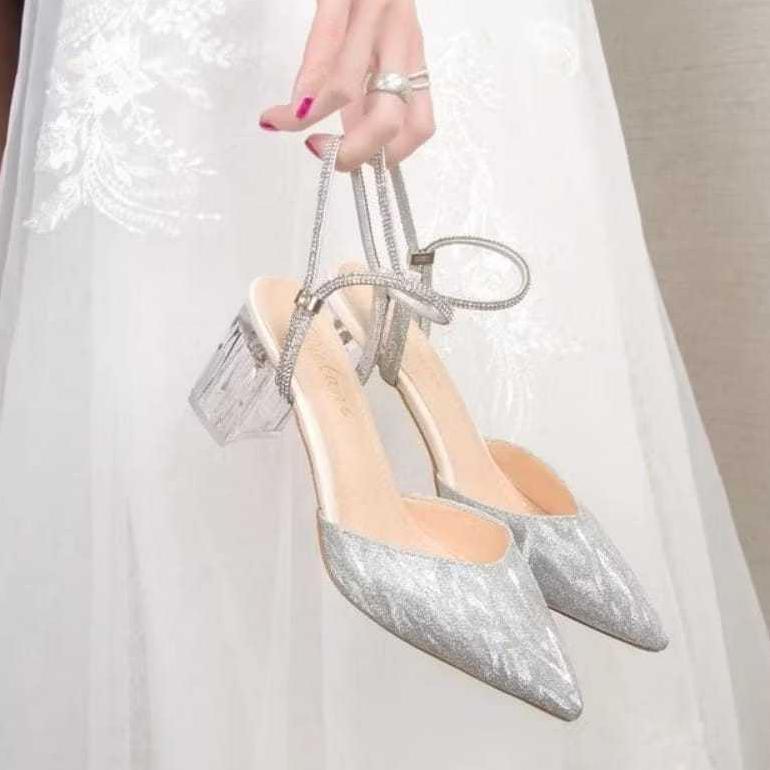 Produk Baru Juragan Online - Sandal Wanita High Heels Hak Tahu Kaca 7 Cm