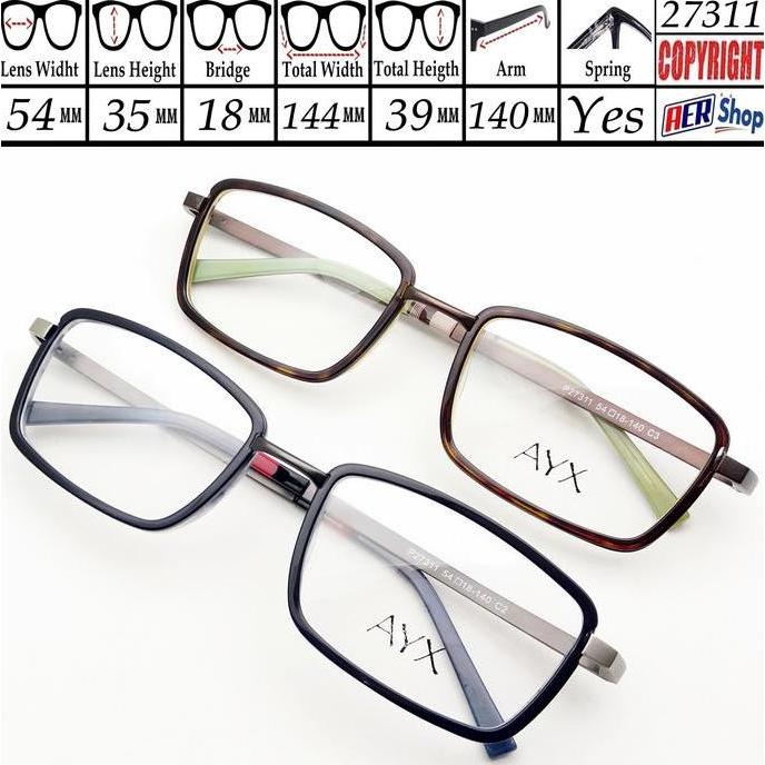 Murah Frame Ayx Original Kacamata Minus Frame Kotak Terbaru Stylis Elegan Kacamata Frame Korea Hight
