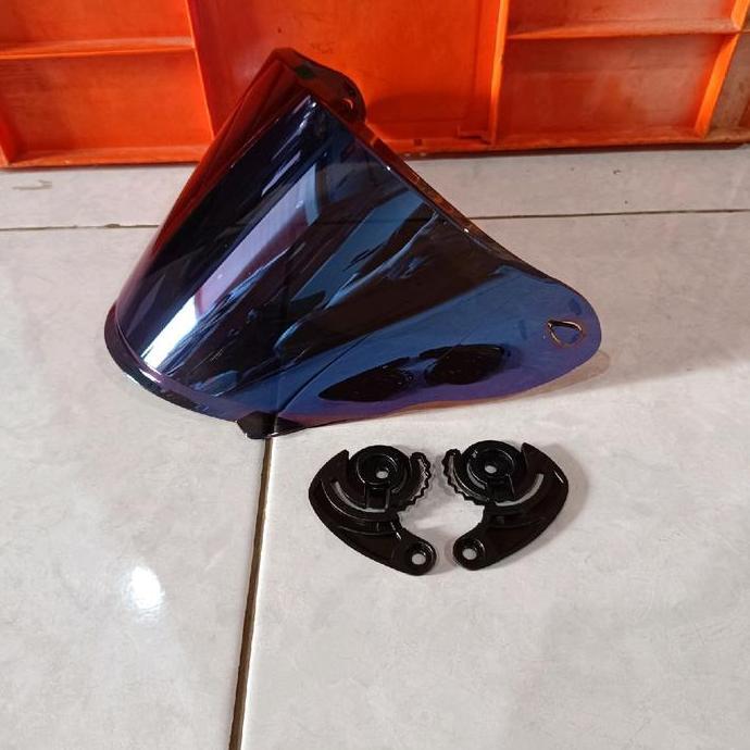 FLAT VISOR KACA HELM NHK R6 SERIES FREE RACHET NHK R6 KACA NHK R6 helm setengah wajah visor silver