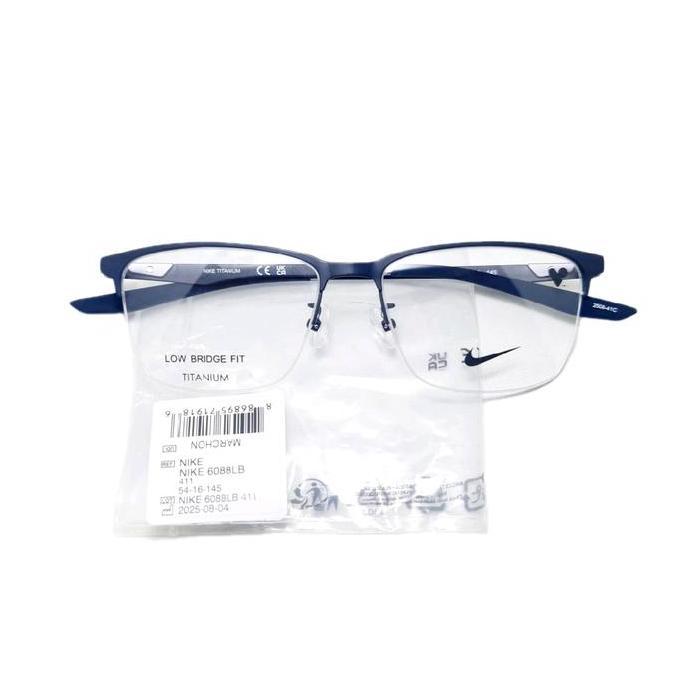 Grosir Frame Kacamata Nike Original 6088Lb 411 54-16-145 Titanium Matte Navy