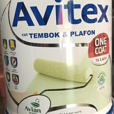 CAT TEMBOK PLAFON AVITEX ONE COAT SUPER WHITE PAIL GALON GLN