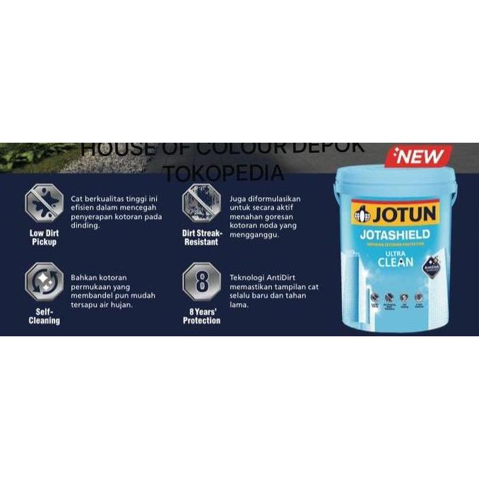 JOTUN JOTASHIELD ULTRA CLEAN 20 LTR/CAT TEMBOK LUAR/CAT TEMBOK EXTERIOR/CAT TEMBOK