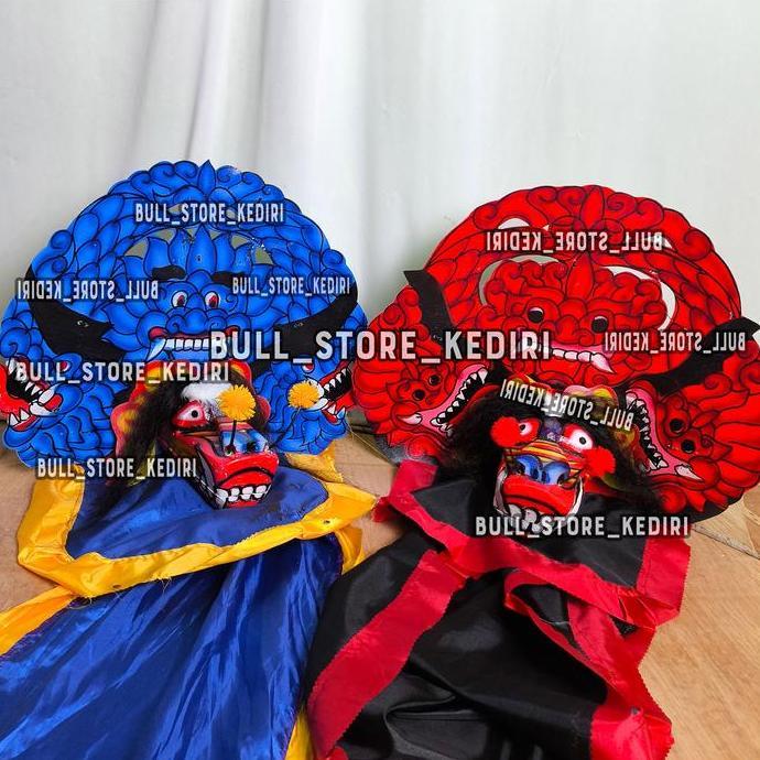 Barongan Anak Caplokan Dengan Ukir Kayu Sengon Dan Motif Naga
