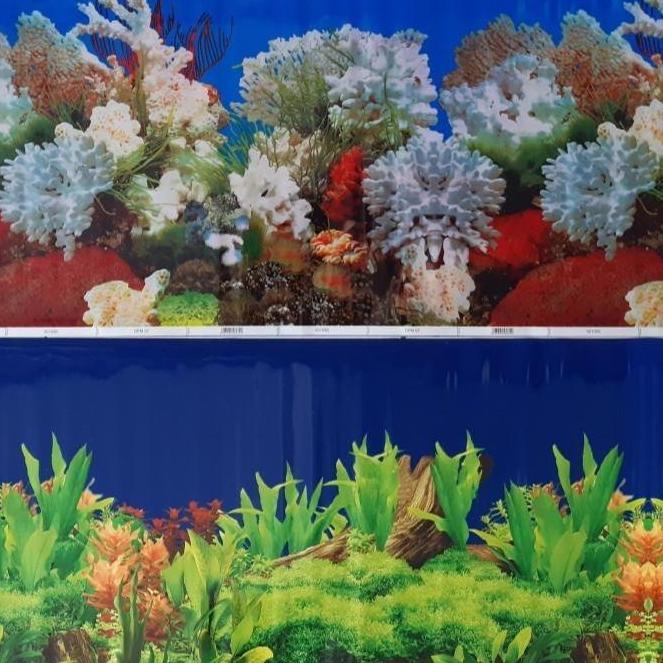 BACKGROUND AQUARIUM MOTIF GAMBAR PERMETER / BACK GROUND AQUARIUM
