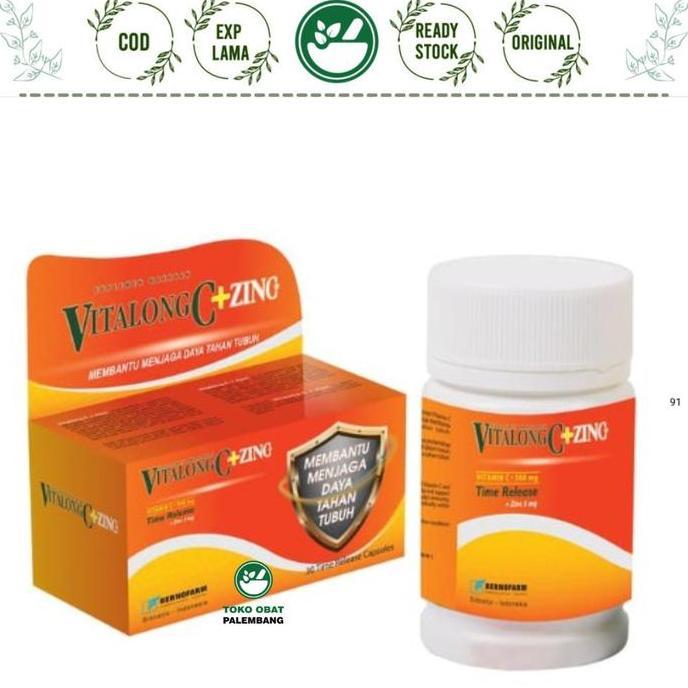 Lansungkirim- Vitalong C + Zinc 30 Kapsul Vitamin C 500Mg Time Release Vit C Bertahap