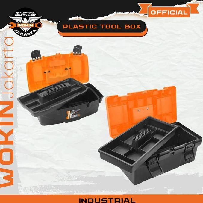 TERLARIS PLASTIC TOOLBOX WOKIN 12" | KOTAK PERKAKAS WOKIN 17 INCH | BOX PERKAKAS KECIL WOKIN 12 INCH