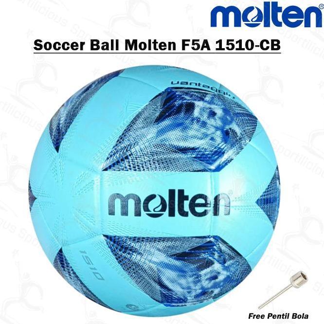 Bola Sepakkaki Molten F5A 1510Cb Sky Blueblue Soccer Ball