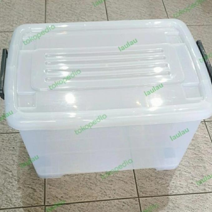 TERLARIS!! BOX CONTAINER EZY CB 45 LITER RODA BENING RAK SUSUN KUALITAS SHINPO
