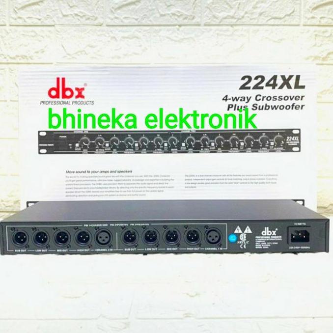 crossover dbx 224xl dbx224xl 224 xl 4 way plus subwoofer