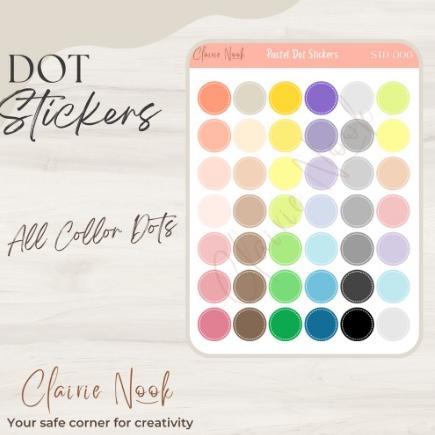 Sticker Label Dot Warna Warni / Stiker Bulat / Stiker Warna / dekorasi
