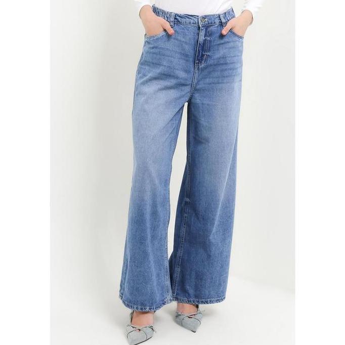 X EIGHT Marcia Jeans - Celana Jeans Wide Loose Wanita