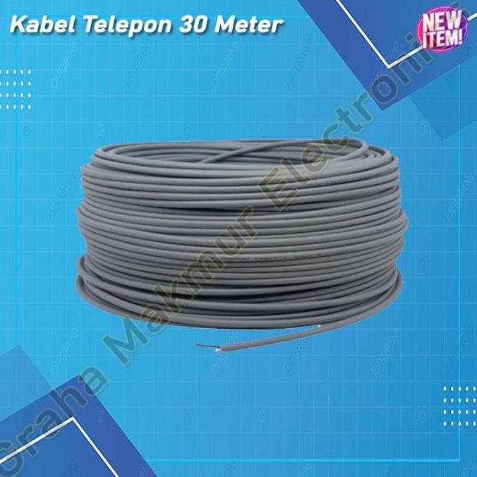 TERLARIS!! KABEL TELEPON 30 METER - KABEL TELEPON