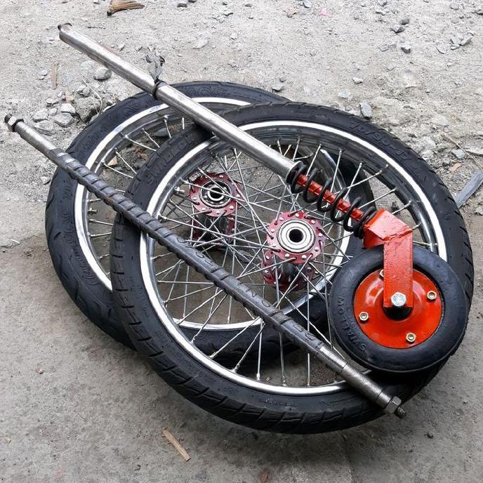 Roda Gerobak Ring 17 inch Gletrek 300kg 1set Roda Gerobak Dorong