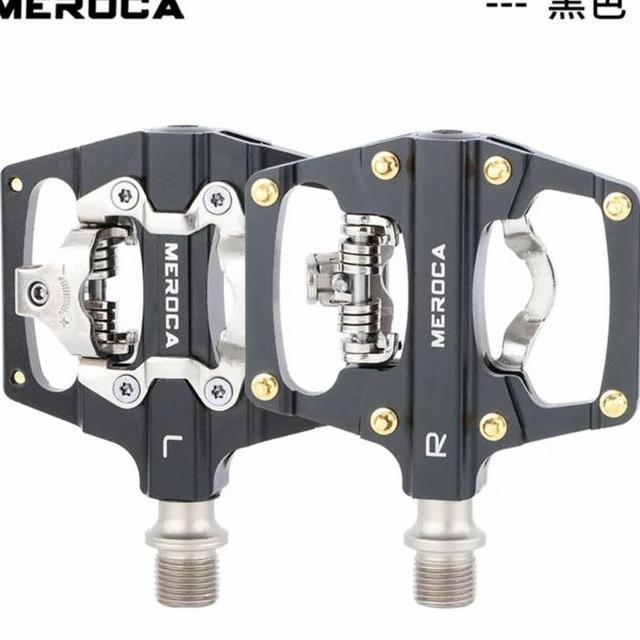 Pedal Dual Sided Cleat Flat Meroca Pedal Sepeda Hitam