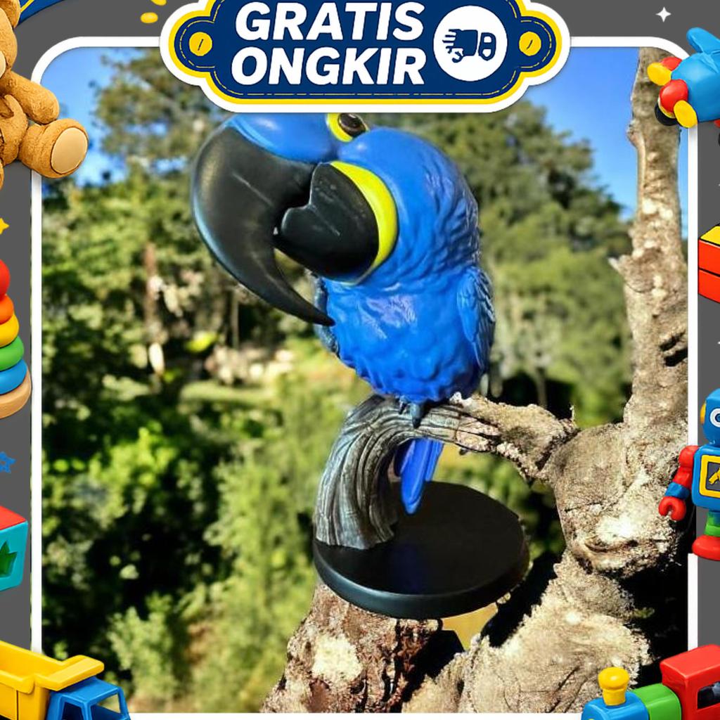 Hyacinth Macaw Animal Figure Miniatur - Anodorhynchus Hyacinthinus Animal Heavenly Body