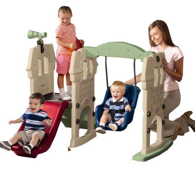 Sewa Mainan Ayunan anak Prosotan Little Tikes Swing Slide along Castle