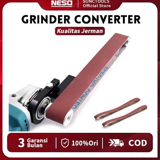 JERMAN NESO Top Adapter Belt Sander Mini DIY Mesin Giling Pemoles Sabuk Ampelas Penggiling Sudut (CO