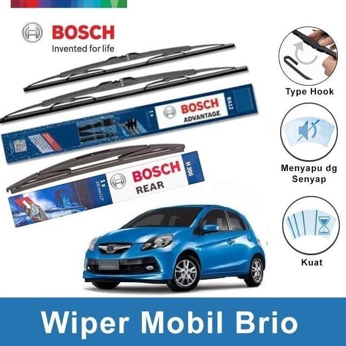 Wiper Depan Belakang Brio Satya Bosch Set Advantage