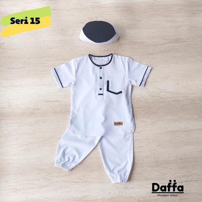 NEW DAFFA COLLECTION - KOKO DAFFA 15 - BAJU KOKO BAYI BAJU KOKO ANAK LENGAN PENDEK USIA NEWBORN -5 T