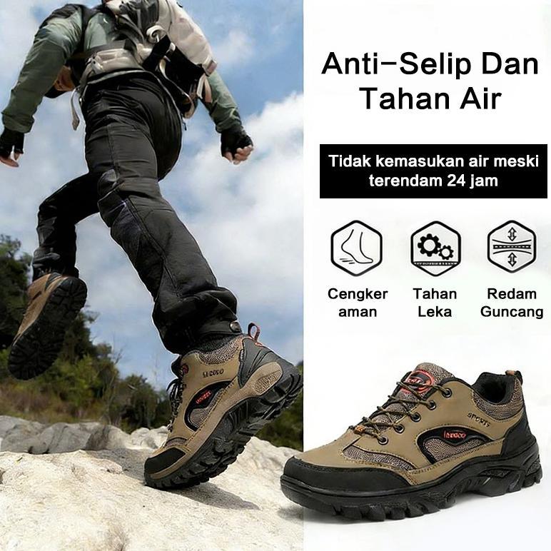 TERBARU Leedoo Sepatu Gunung Sneakers Anti Air Sport Shoes Hiking  Sepatu Gunung Hiking MH204
