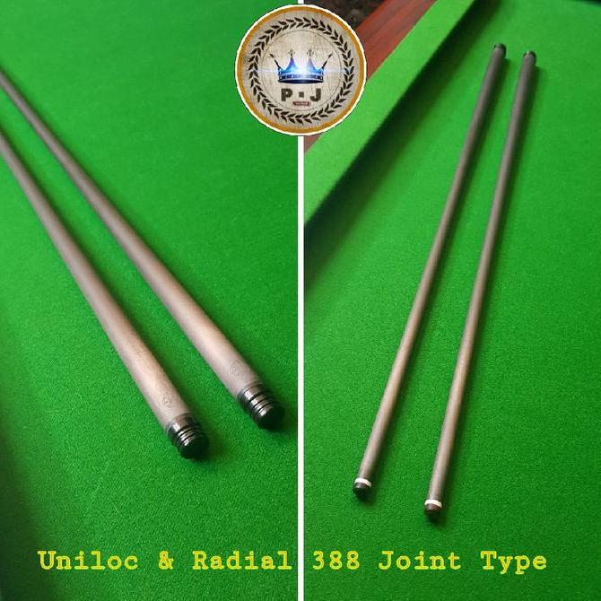 PJ - Billiard Real Carbon Shaft - Joint Uniloc & Radial 3/8-8  | Genuine Carbon | Shaft Only (TERBAI