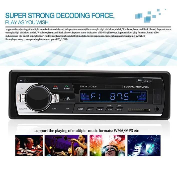 Bluetooth car tape multifunction car radio audio tape USB MP3 FM radio JSD-520