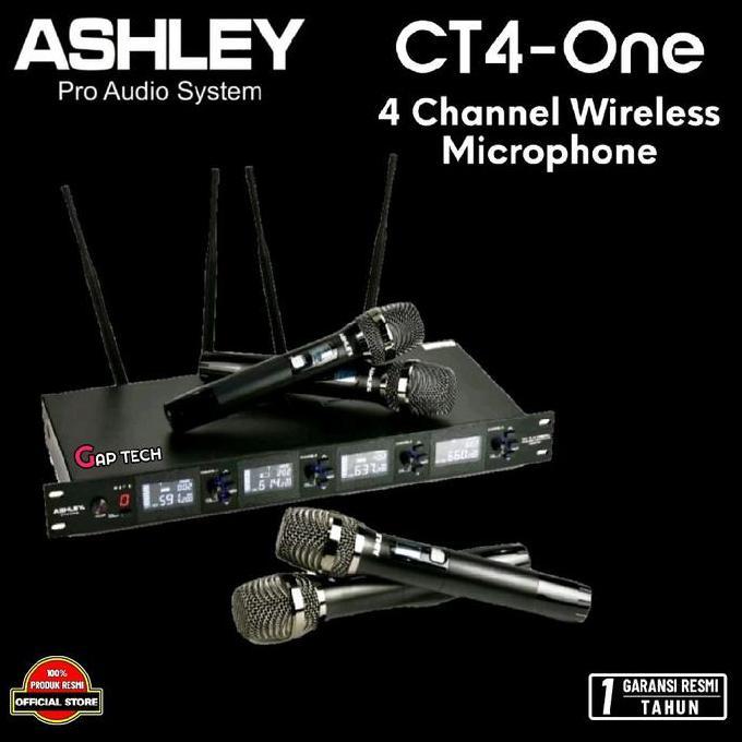 Murah Ashley Ct4-One / Ct4 One / Ct4One 4 Channel Professional Wireless Microphone