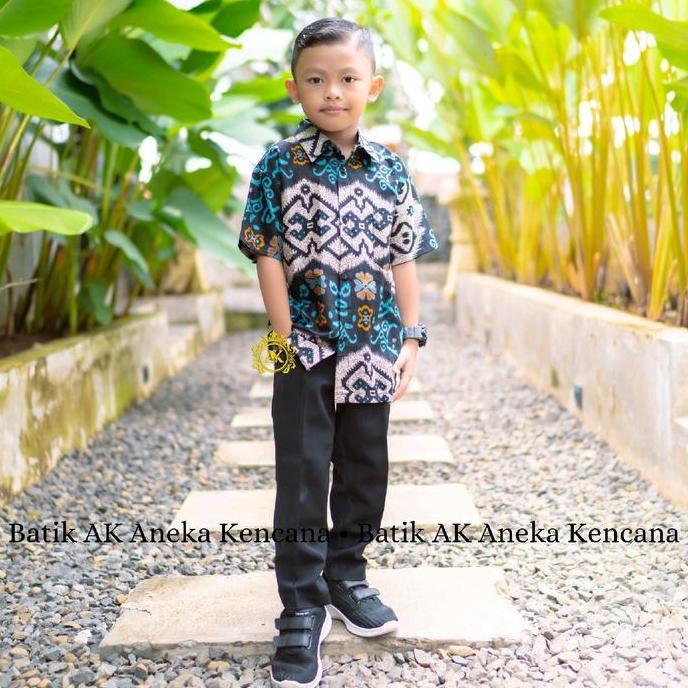 MURAH LEBAY Gamis batik modern premium, dress muslim, gamis batik kombinasi, Motif Fayola Toska Baju