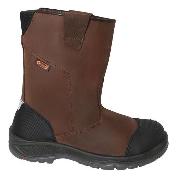 Grosir Dr Osha Mustang 9373 S1 Composite Safety Shoes Boot - Brown