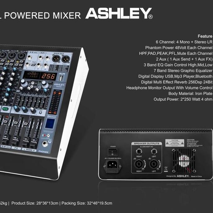 Sale Power Mixer Ashley M6000 M 6000 New 8 Feeder Original Ashley