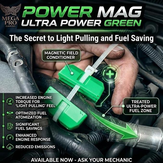 Power Mag - Fuel Saver ( Untuk Mobil ) Ultra Power Green